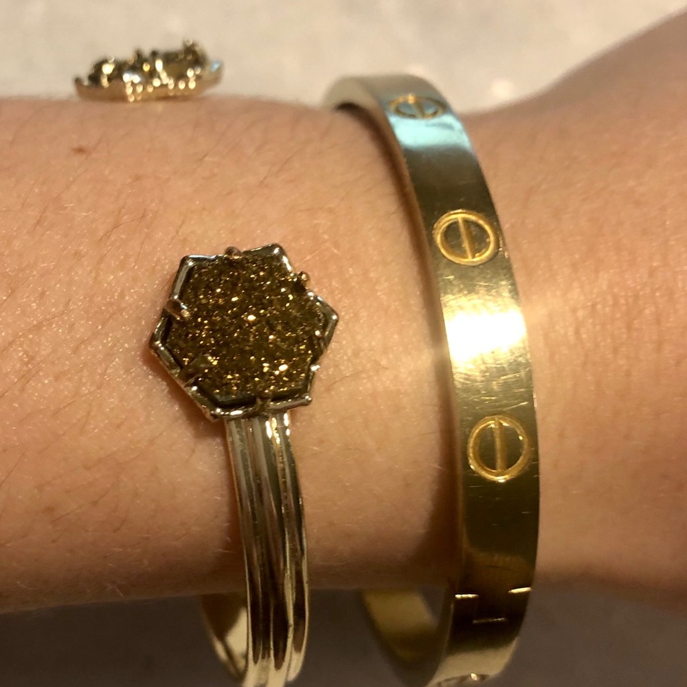 Kendra Scott NEW Arden Bronze Drusy Cuff Bracelet